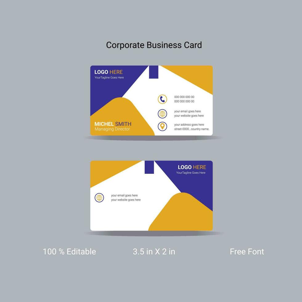 Corporate Business Card vector