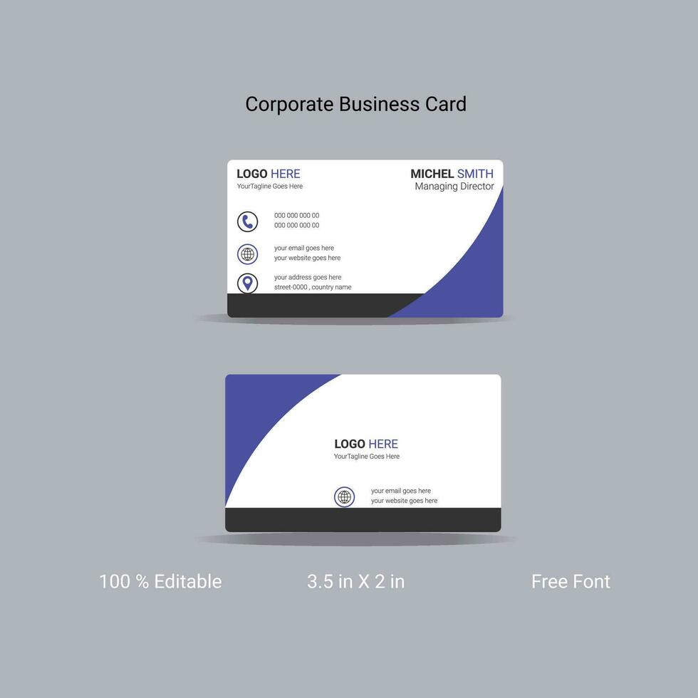 Corporate Business Card vector