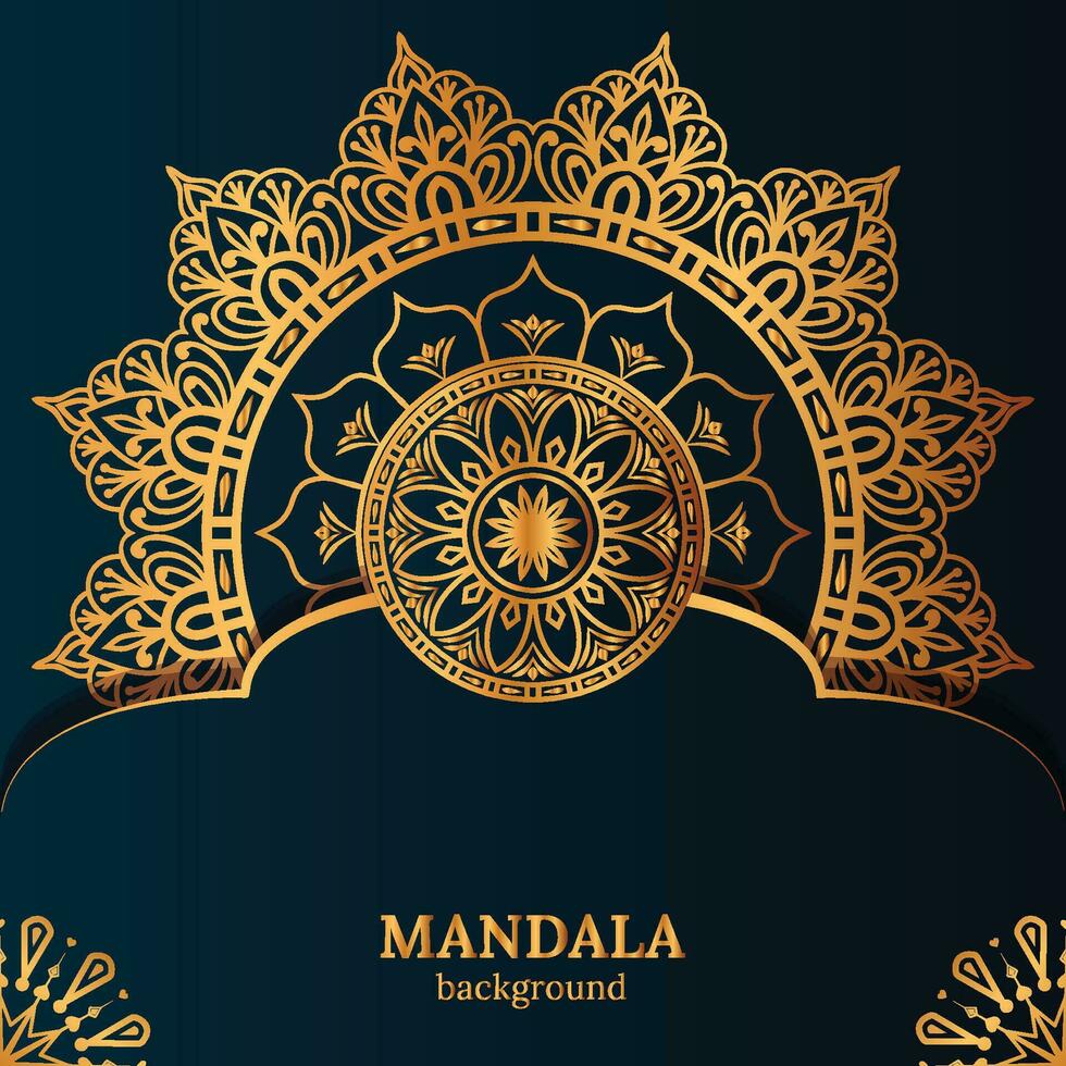 Luxury mandala background with golden arabesque pattern arabic islamic east style. vector