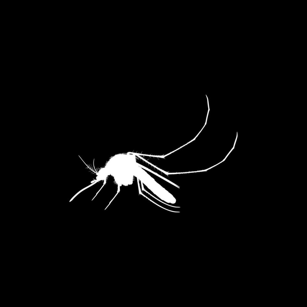 Mosquito Silhouette, can use for Art Illustration Pictogram, Website, and Graphic Design Element. Vector Illustration