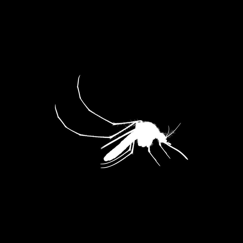 Mosquito Silhouette, can use for Art Illustration Pictogram, Website, and Graphic Design Element. Vector Illustration