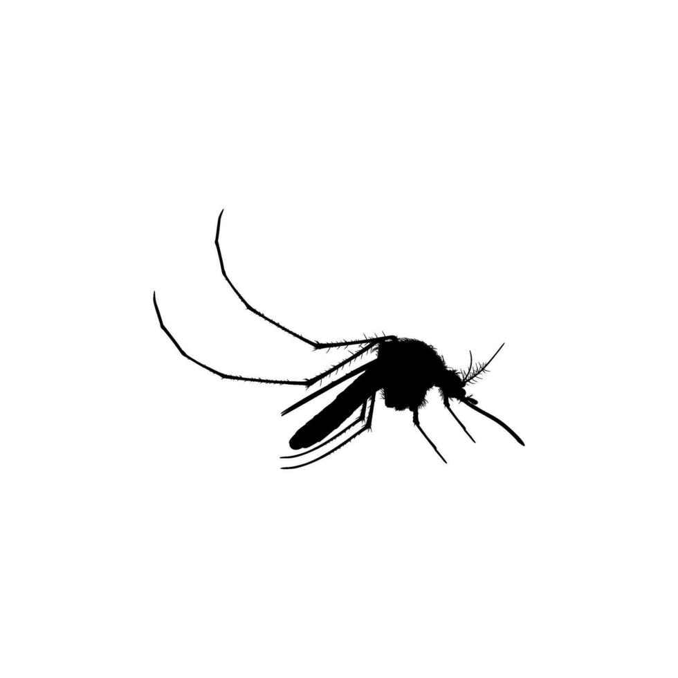 Mosquito Silhouette, can use for Art Illustration Pictogram, Website, and Graphic Design Element. Vector Illustration