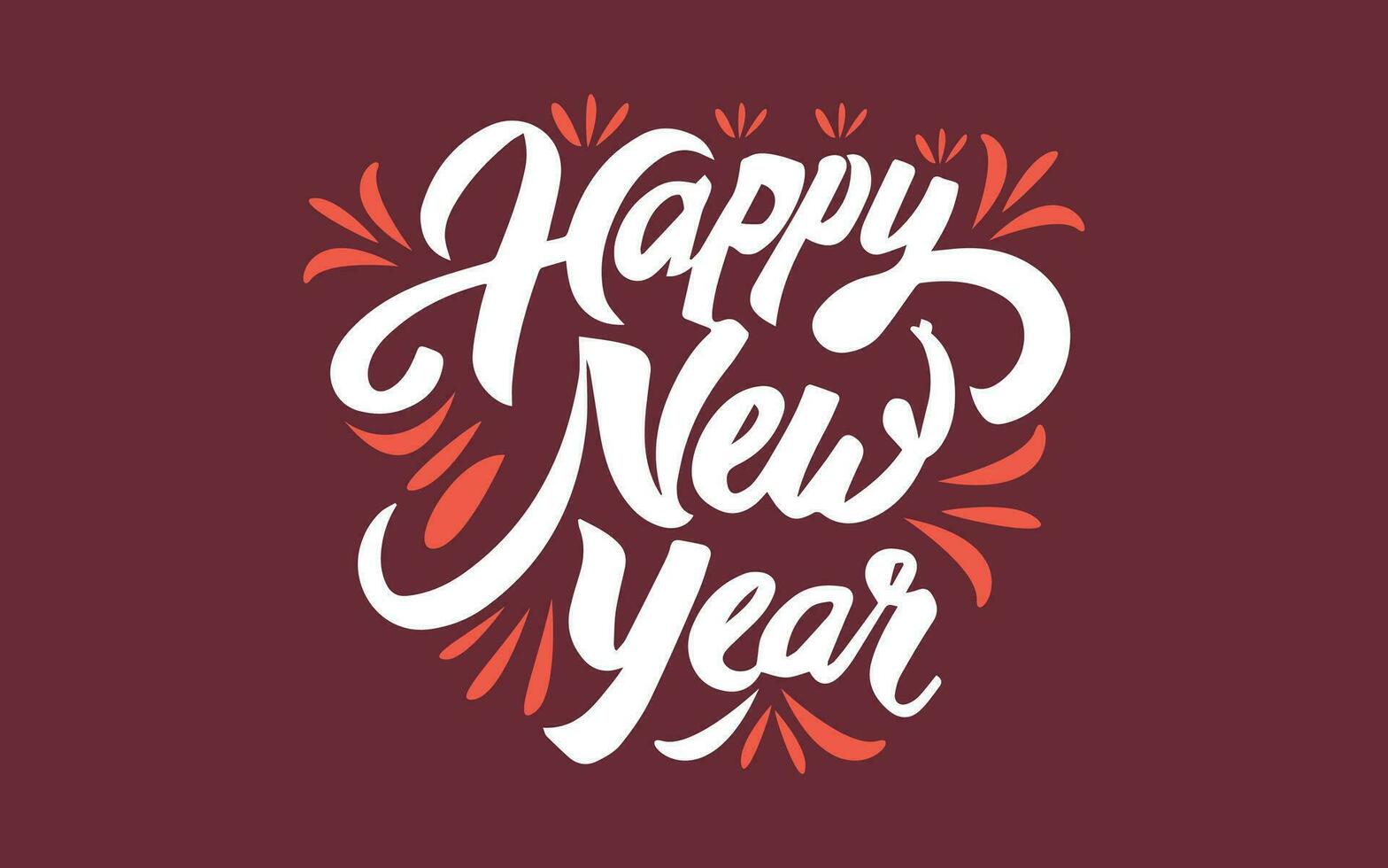 Happy New Year Vector Design with isolated design