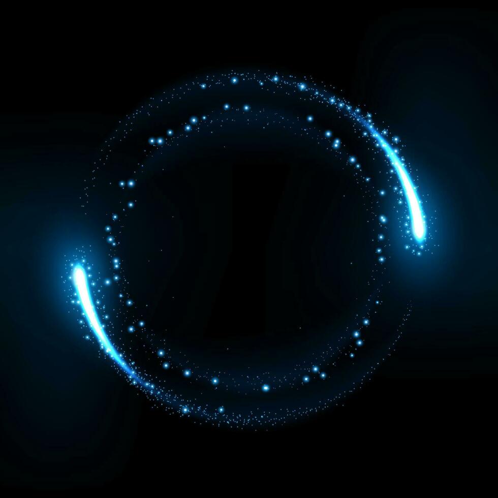 Round Blue Shiny with Sparks, Suitable For Product Advertising, Product Design, and Other., Vector Illustration