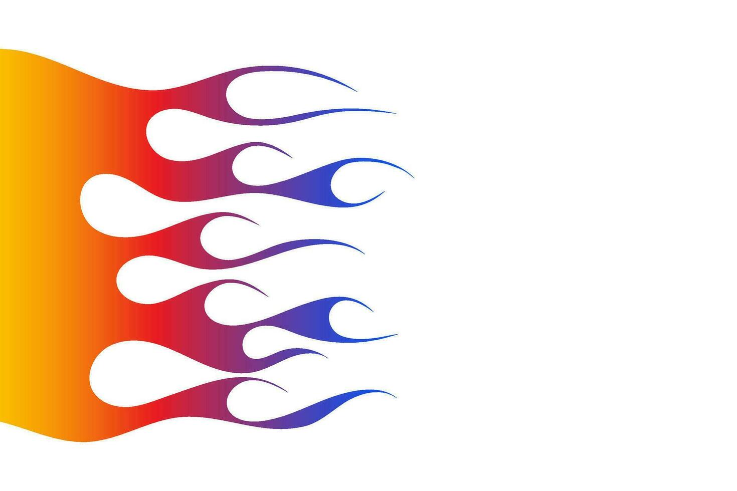 Tribal flame car sticker vector art Racing flame car decal fire tattoo for car sides and motorcycle tanks vector
