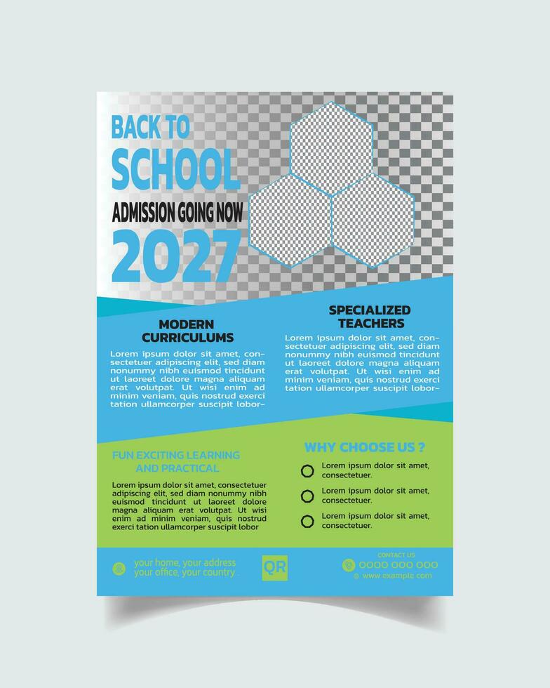 Wonderful Unique Kids Education Flyer or School Admission Leaflet Poster A4 vector