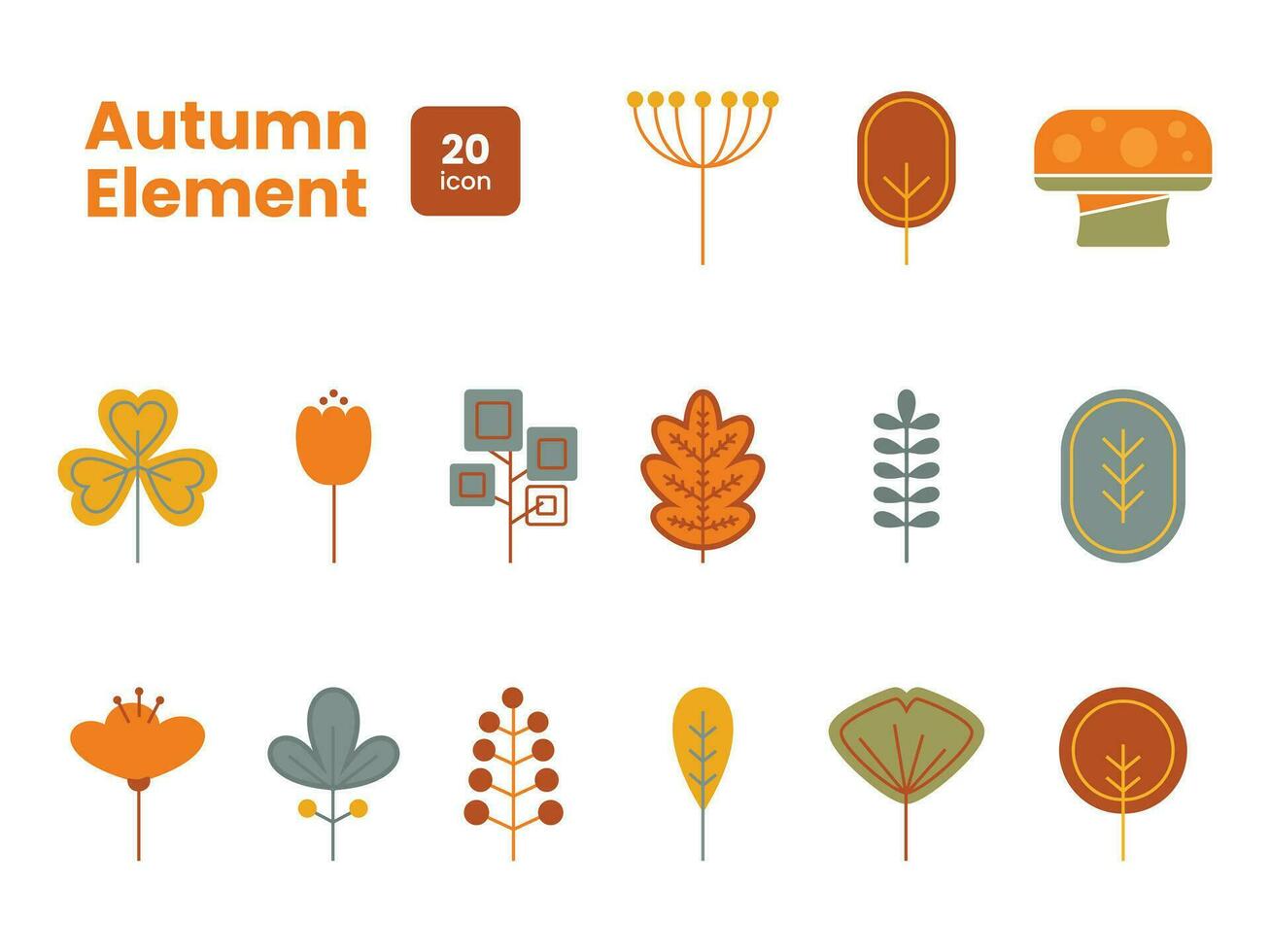 Autumn Element Clean vector