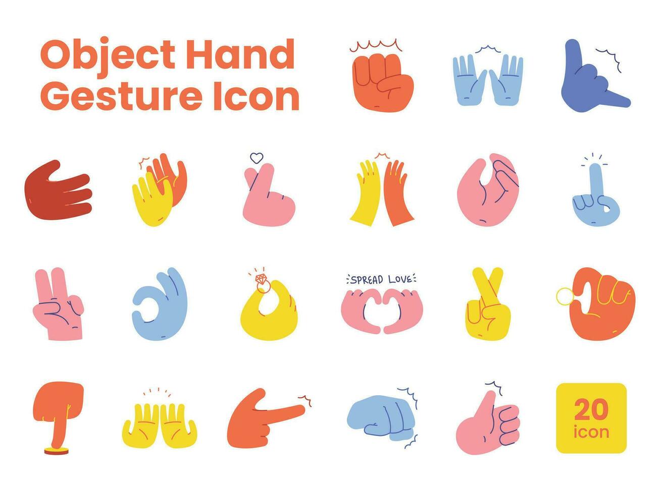 Object Hand Gesture vector