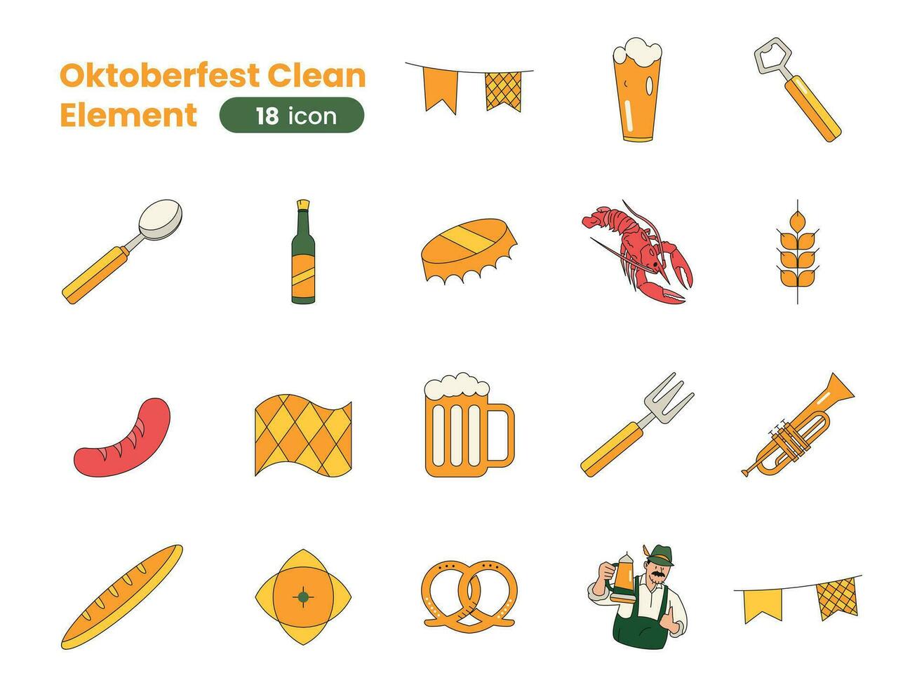 Oktoberfest Clean Element vector
