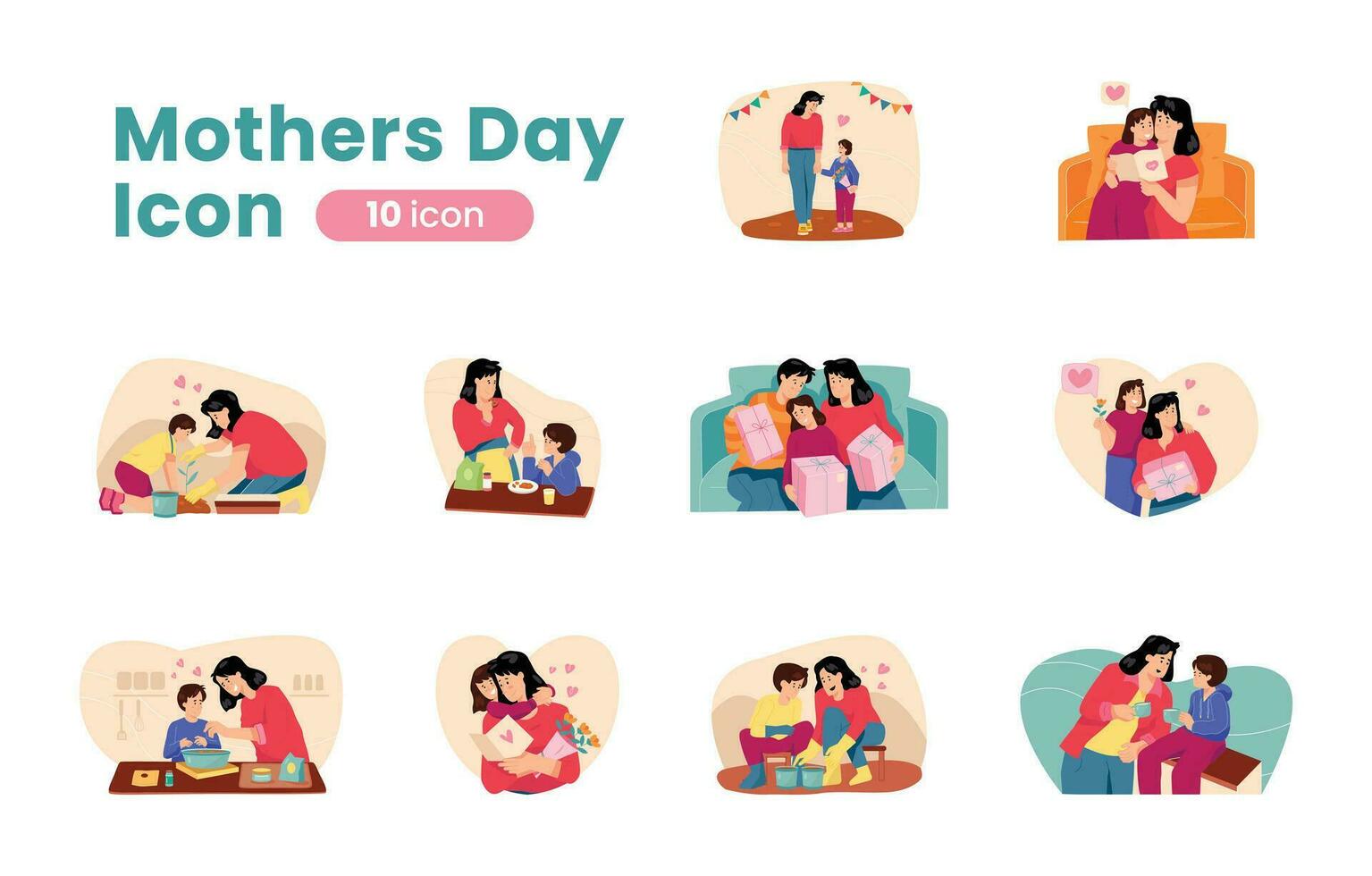 Illustration Mothers Day vector