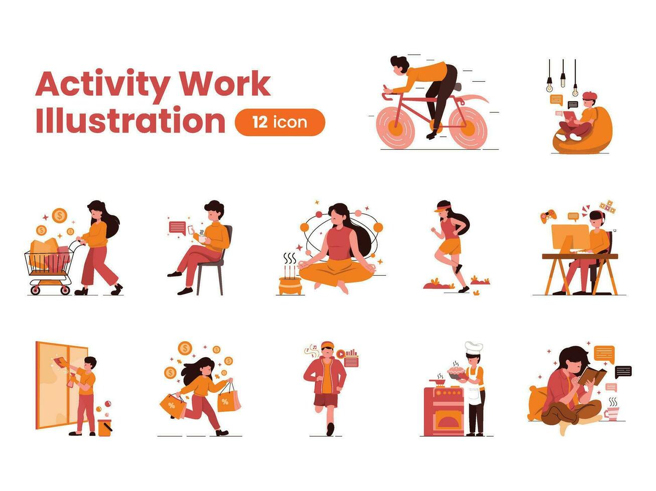 Activity Work Illustration vector