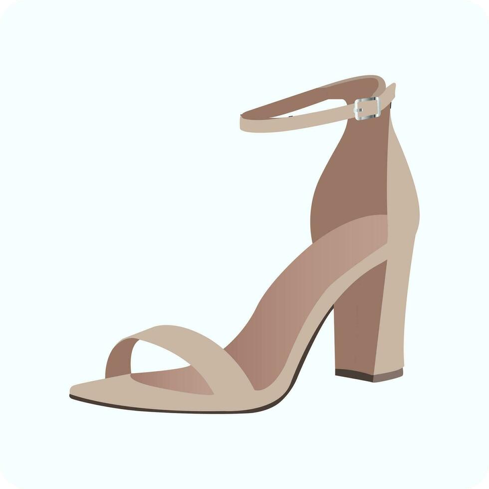 Fashionable stylish woman heel shoes vector  eps
