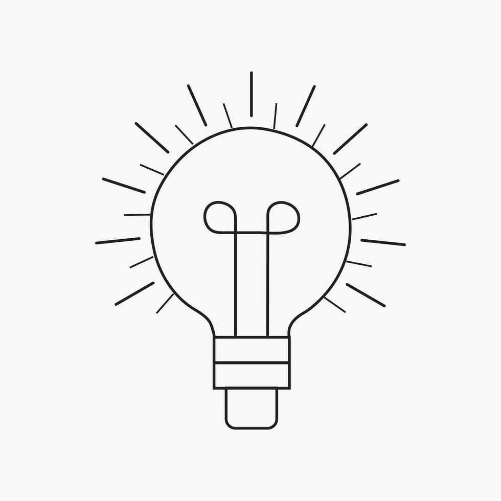 Bulb light icon vector eps