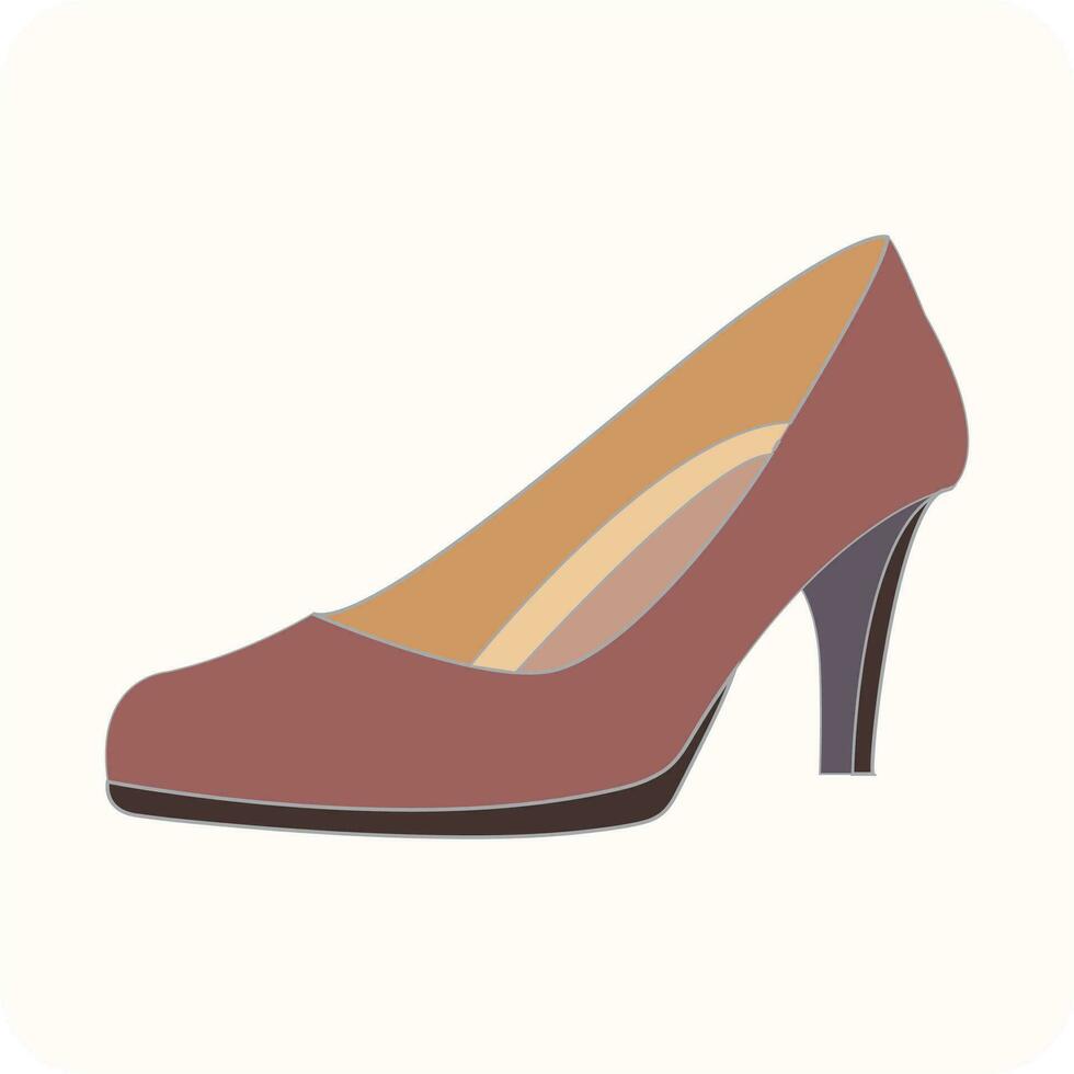 Fashionable stylish woman heel shoes vector  eps