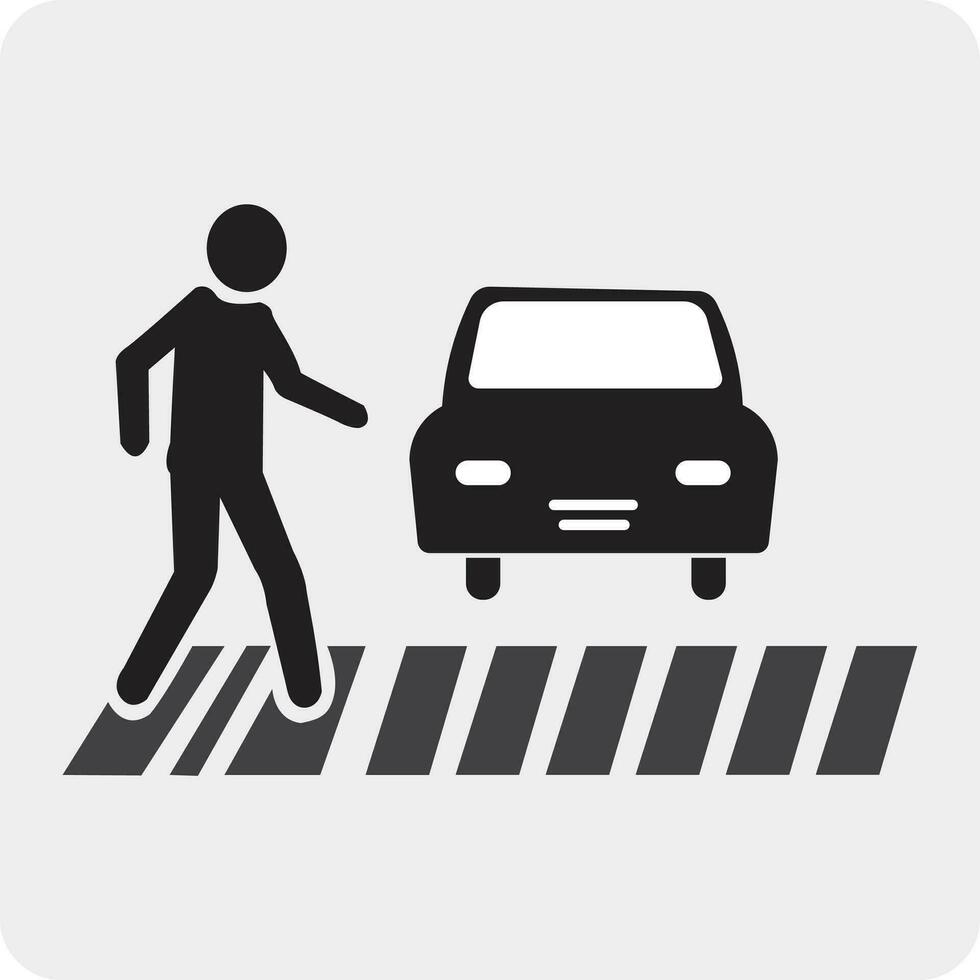 Road, traffic walking signal icon vector eps