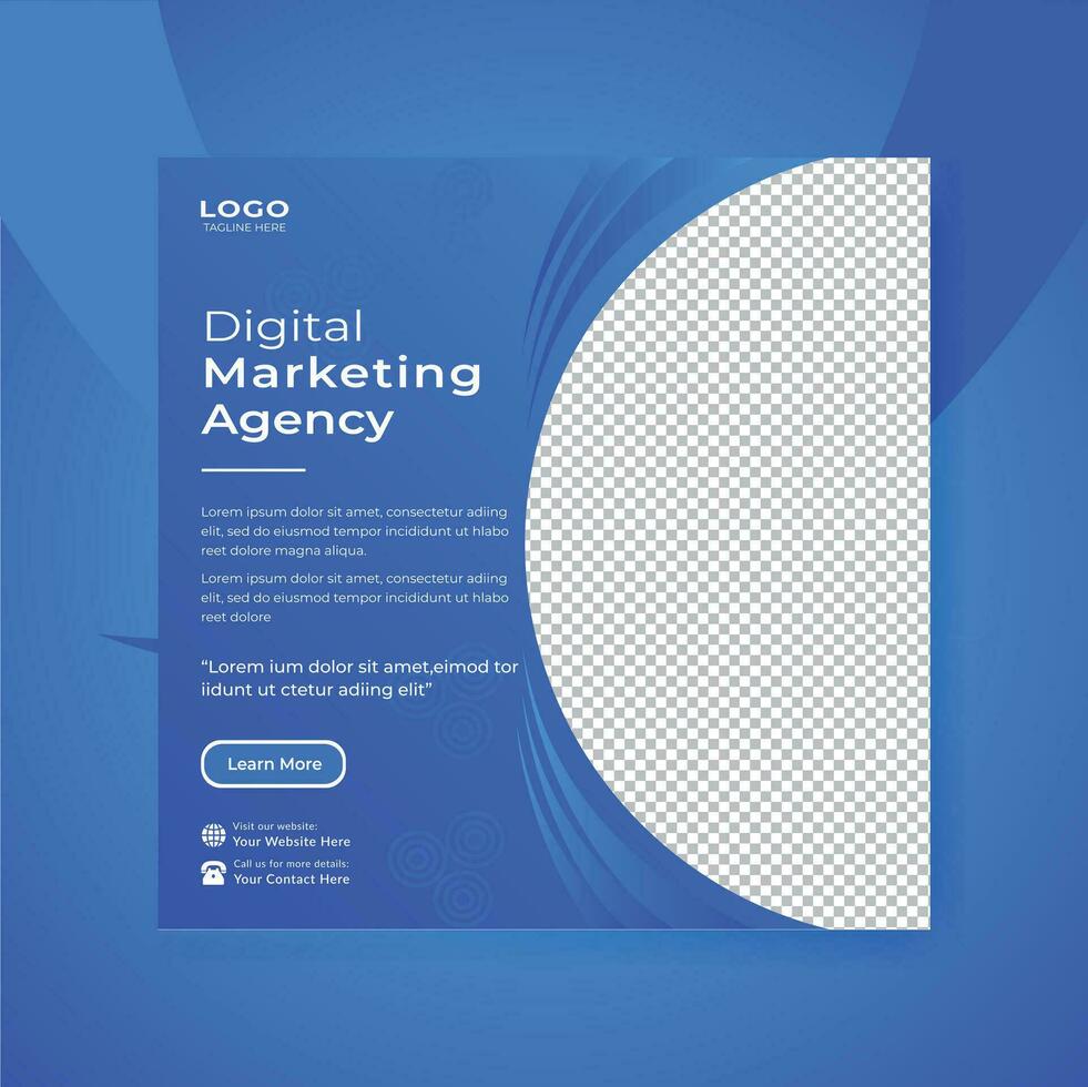 Digital marketing creative social media promotion post template design vector