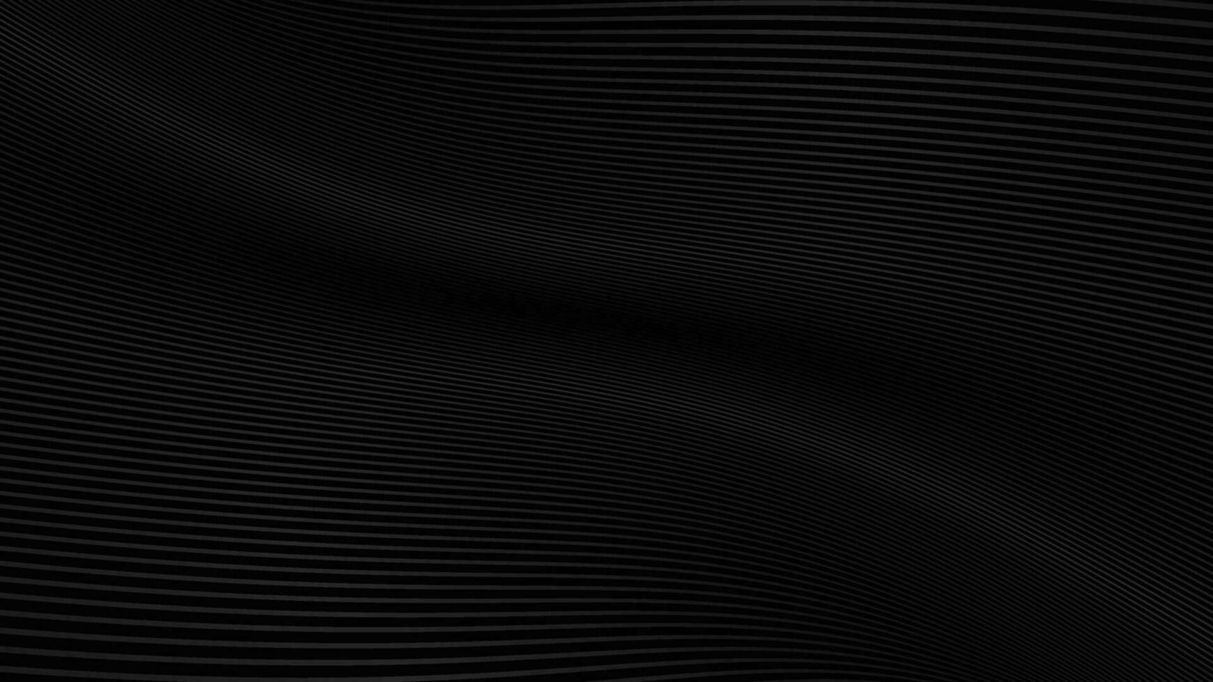 Black background. Abstract line curve design. Vector illustration