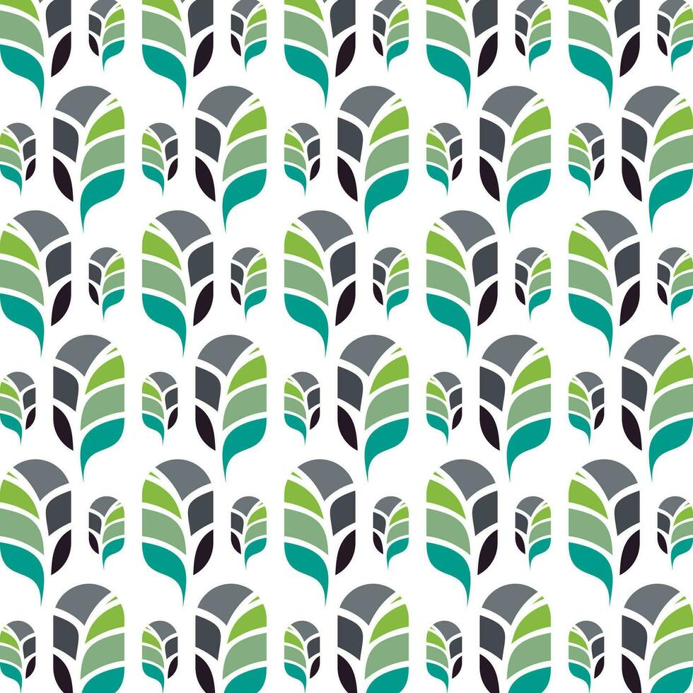 Creative tree abstract cute repeating pattern vector illustration