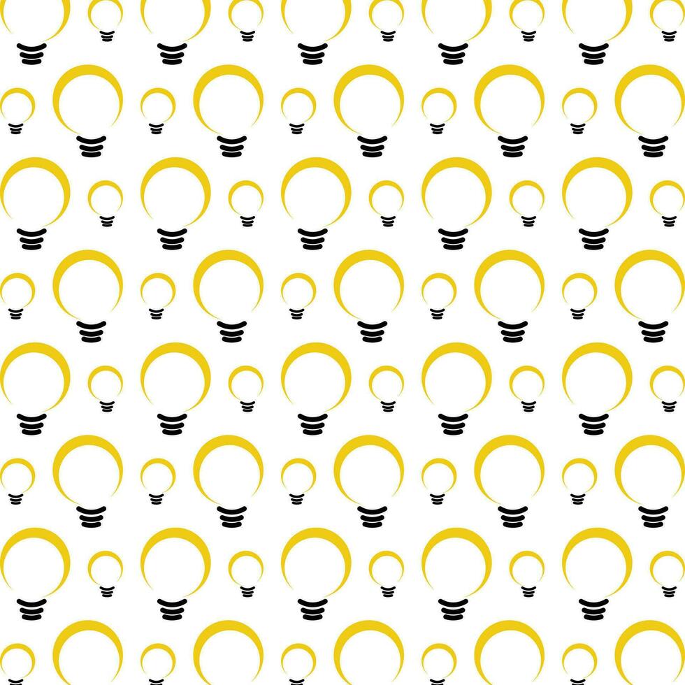 Light bulb abstract cute repeating pattern vector illustration