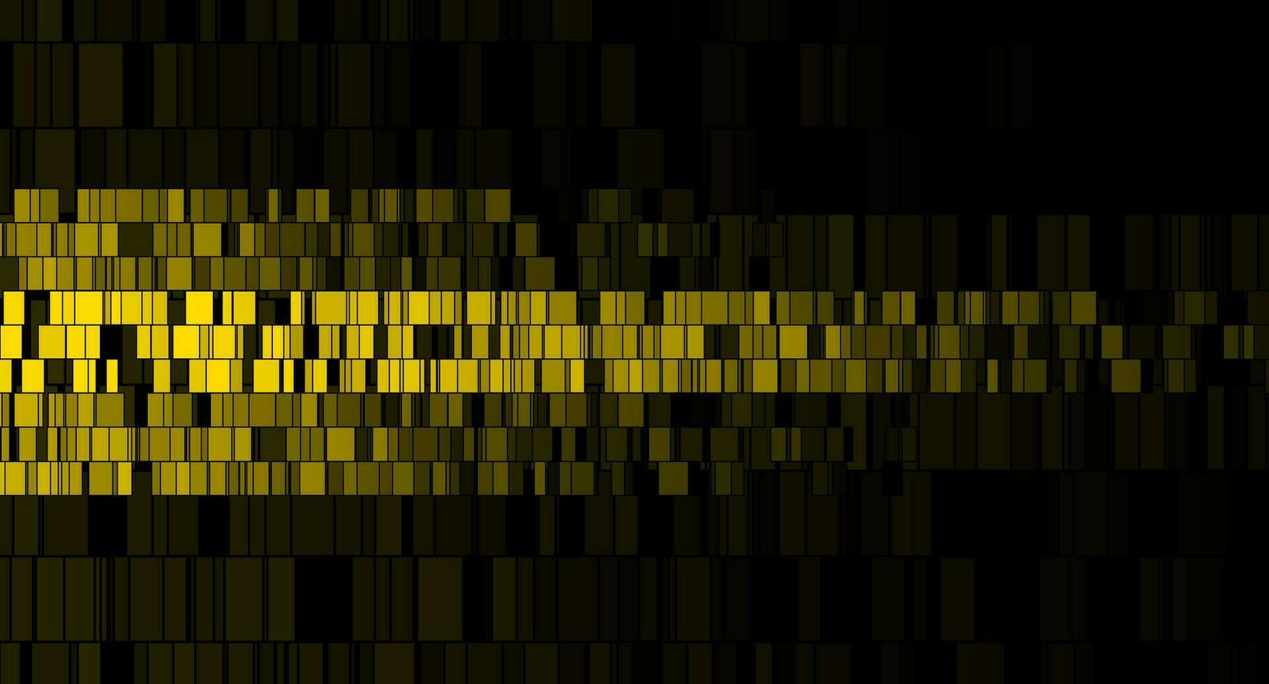 Yellow mosaic geometric rectangles abstract background vector