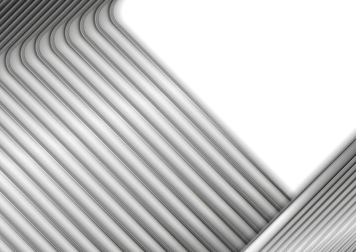 Silver metallic stripes abstract geometric background vector
