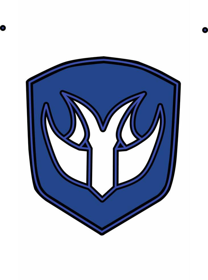 Vector ilustration of blue shield