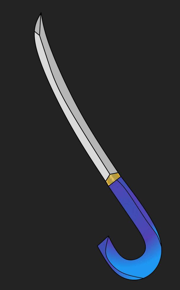 Sword umbrella concept vector