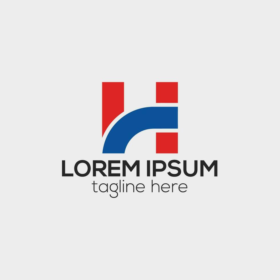 Creative H letter logo design concept isolated vector template for business illustration