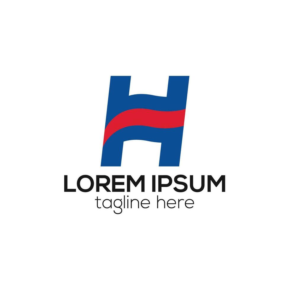 Creative H letter logo design concept isolated vector template for business illustration