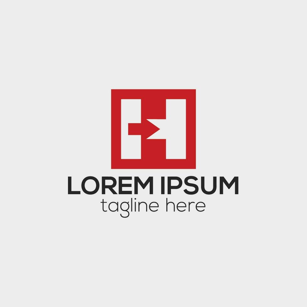 Creative H letter logo design concept isolated vector template for business illustration