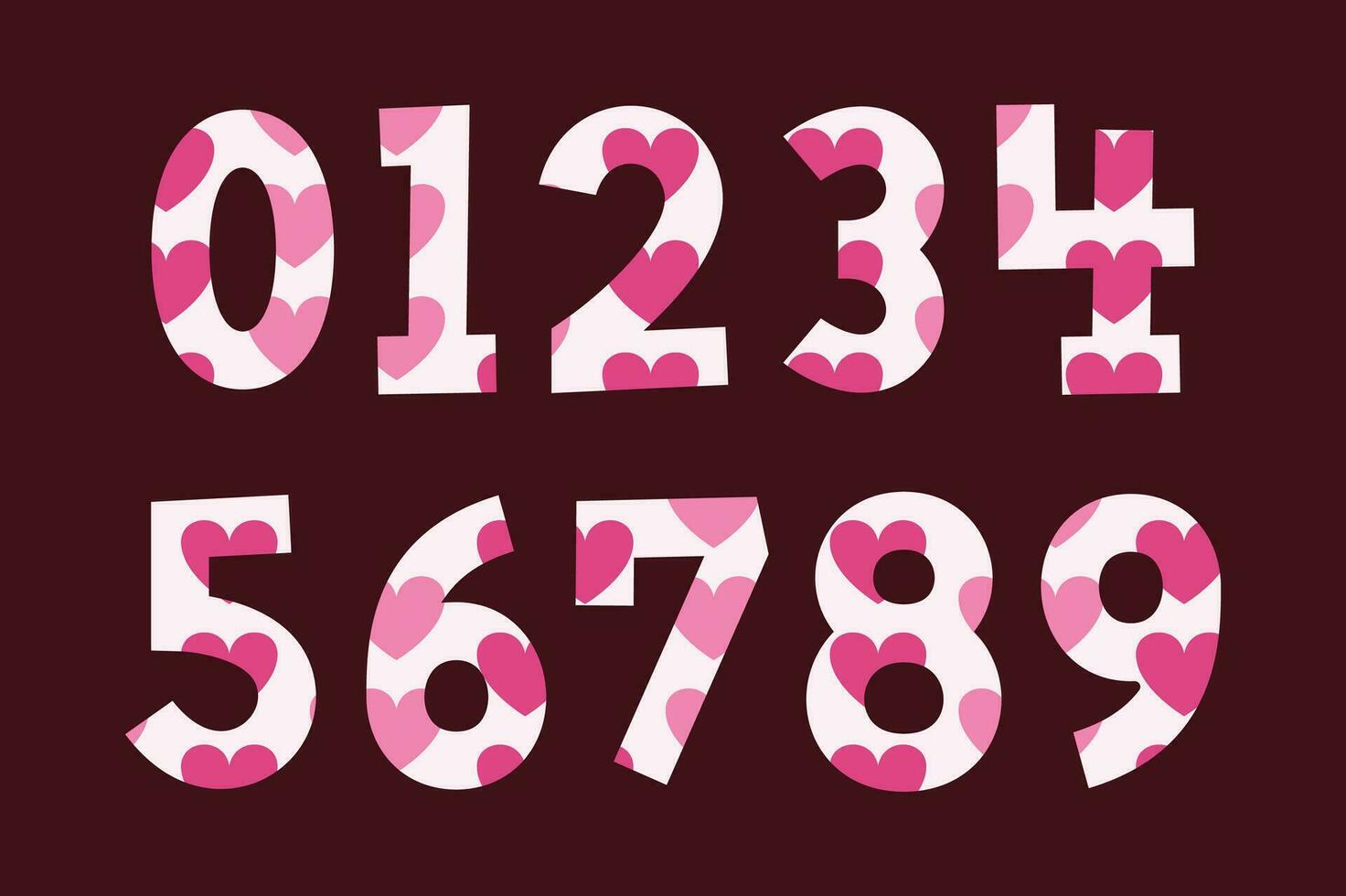 Versatile Collection of Love Love Numbers for Various Uses vector