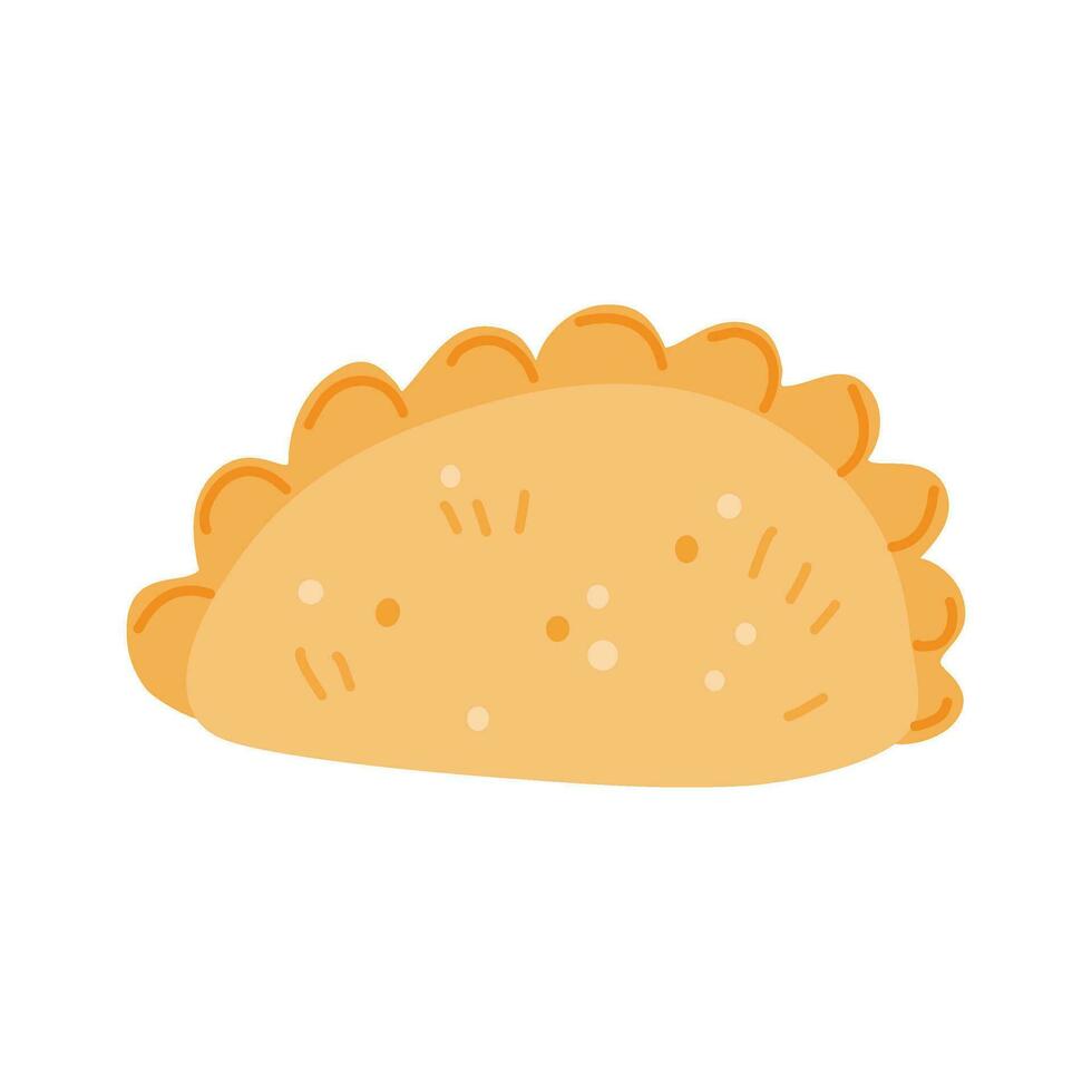 delicioso curry soplo karipap ilustración vector