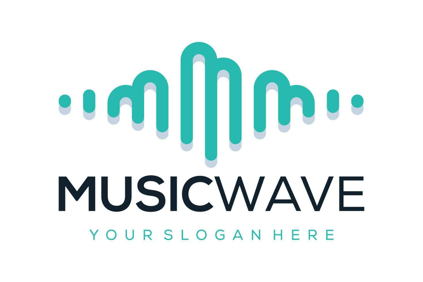 music wave logo design vector
