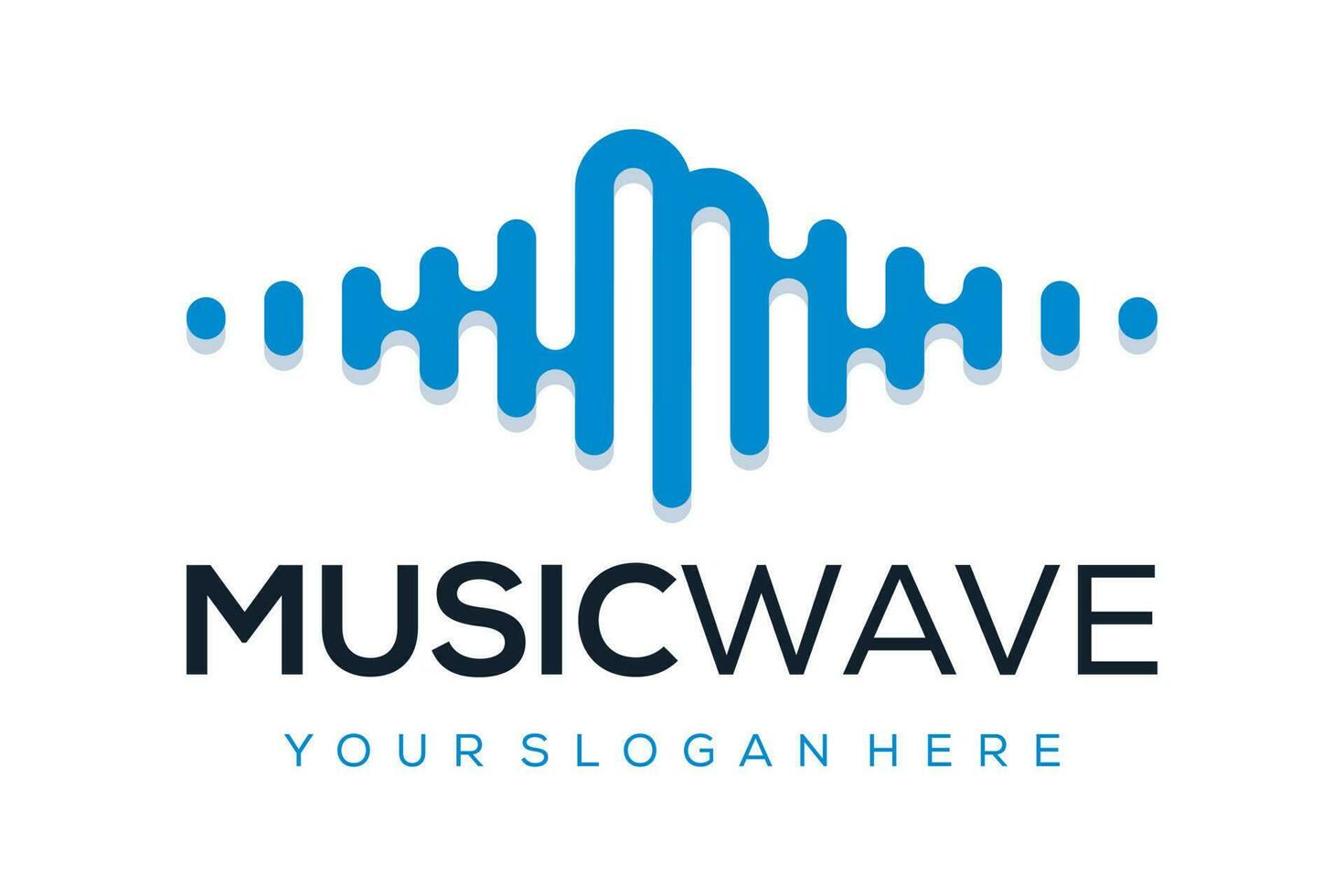 music wave logo design vector