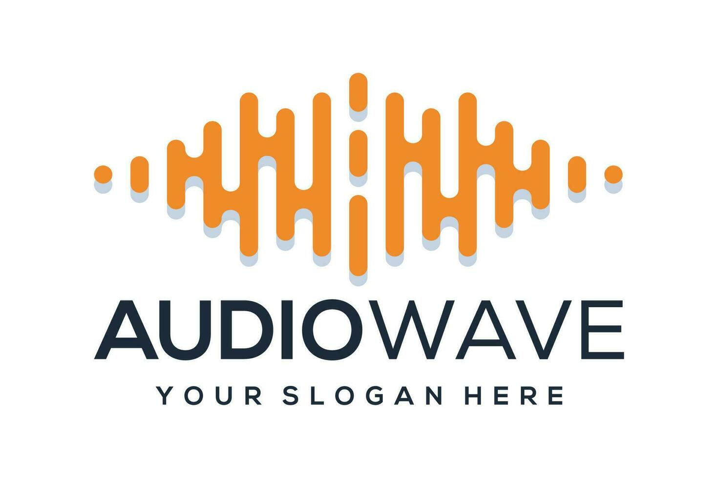 Audio wave logo design vector