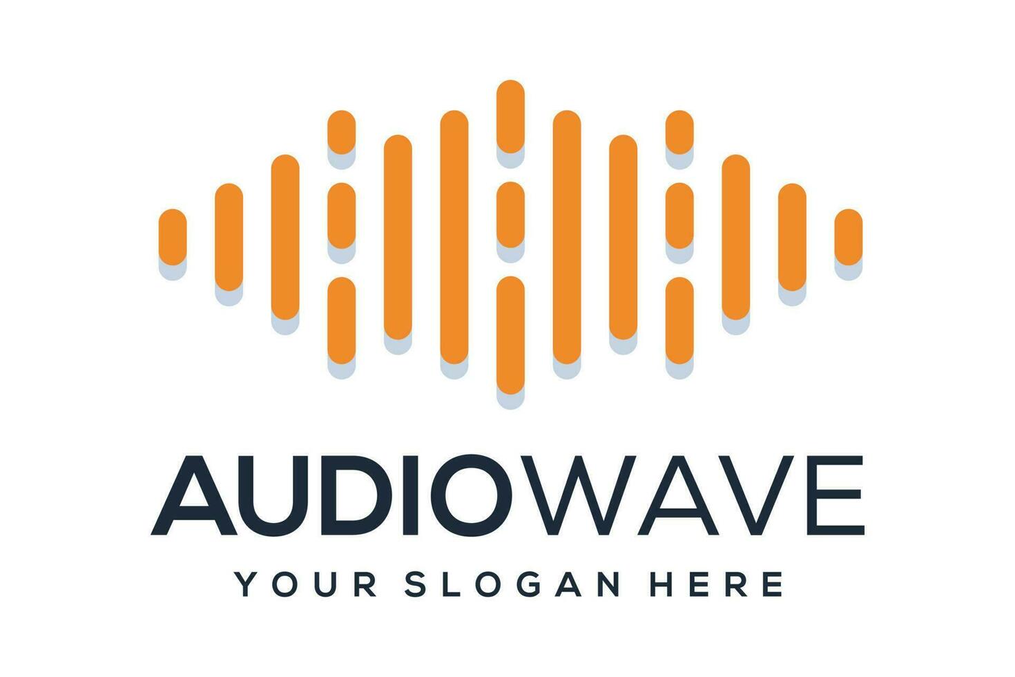 Audio wave logo design vector