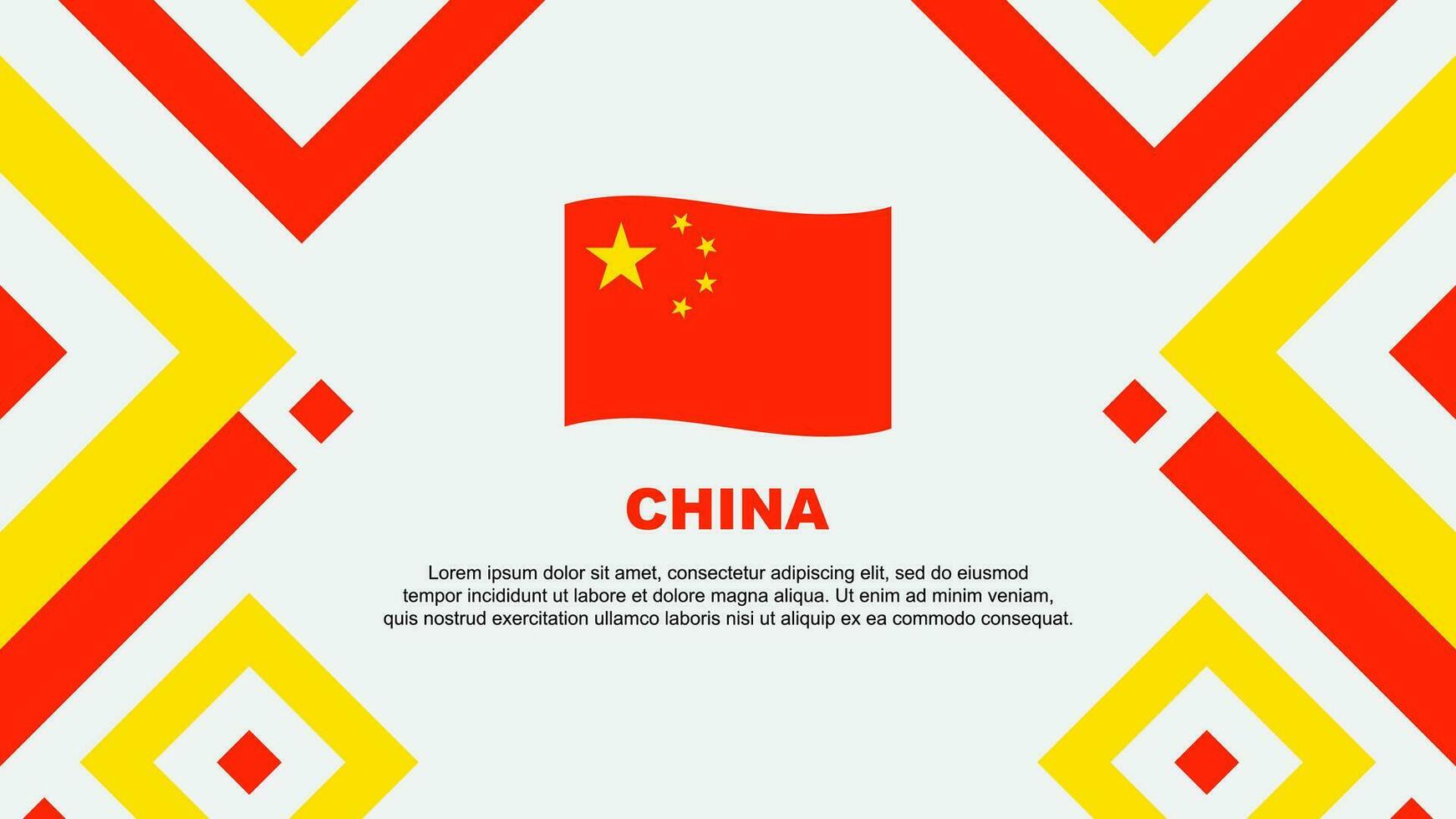 China Flag Abstract Background Design Template. China Independence Day Banner Wallpaper Vector Illustration. China Template