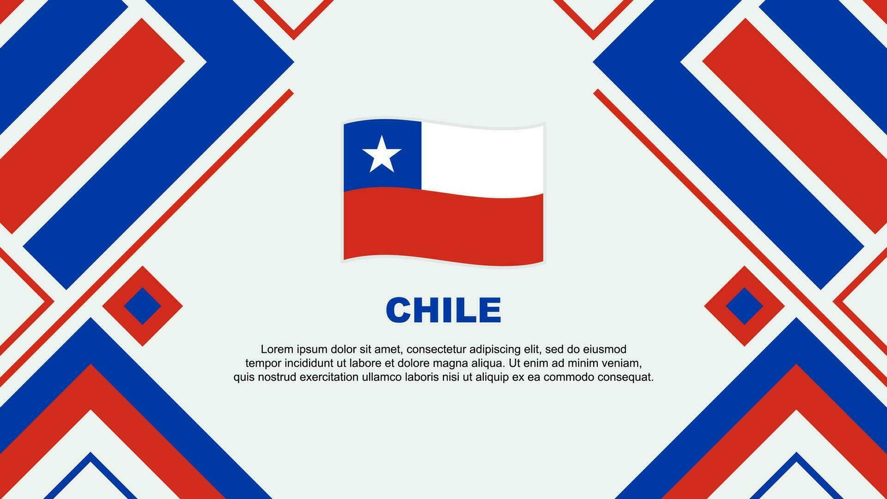 Chile bandera resumen antecedentes diseño modelo. Chile independencia día bandera fondo de pantalla vector ilustración. Chile bandera