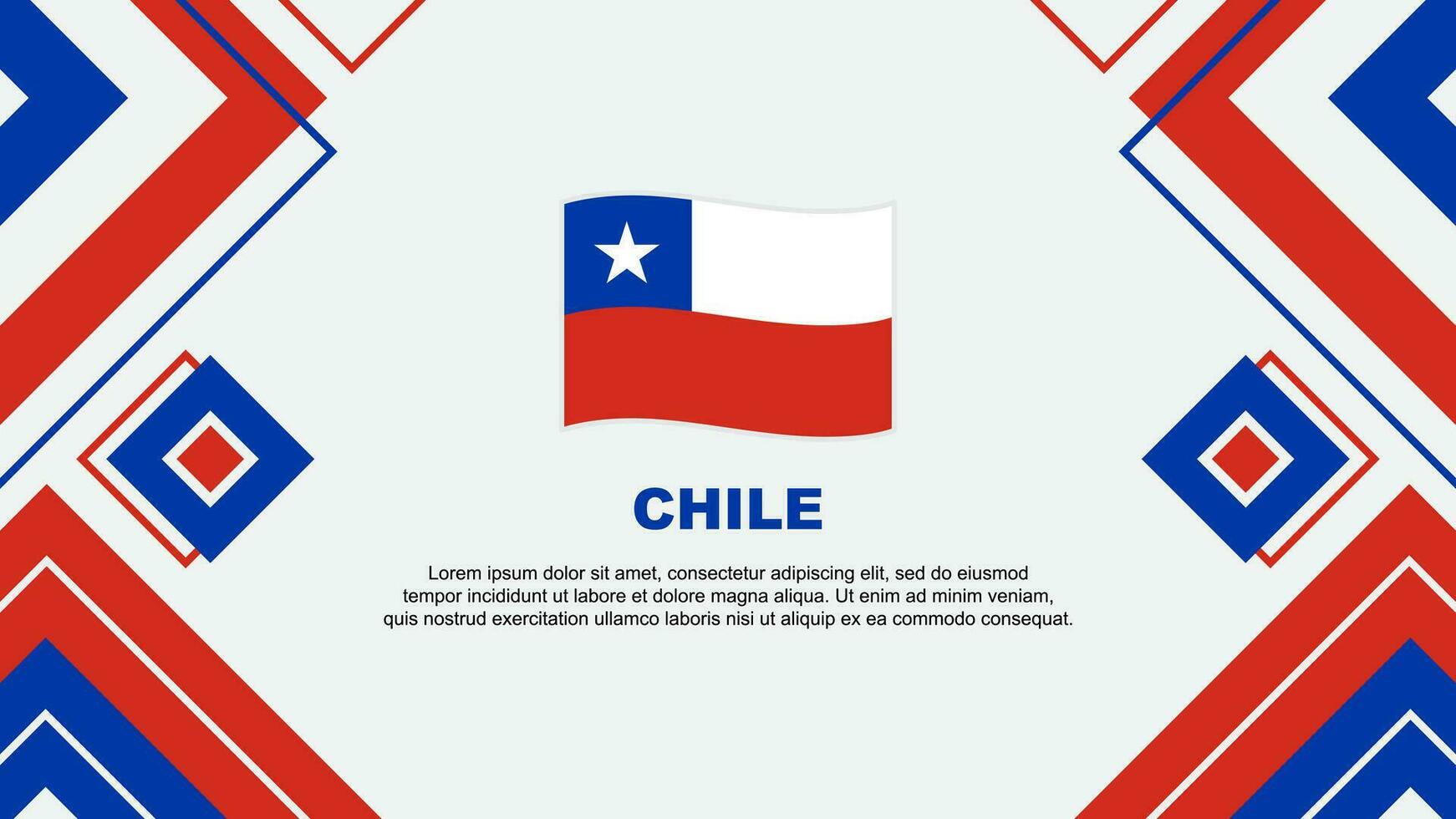 Chile Flag Abstract Background Design Template. Chile Independence Day Banner Wallpaper Vector Illustration. Chile Background