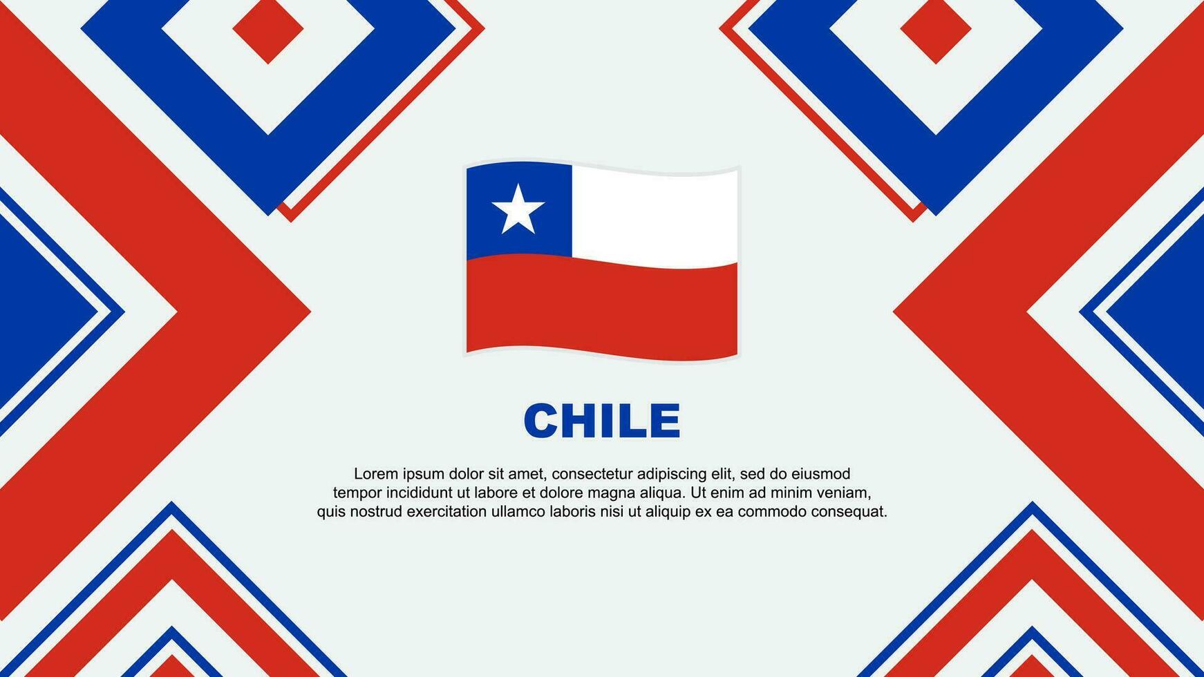 Chile bandera resumen antecedentes diseño modelo. Chile independencia día bandera fondo de pantalla vector ilustración. Chile independencia día
