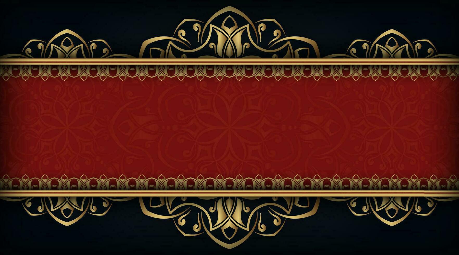 Luxury background with golden mandala ornament vector
