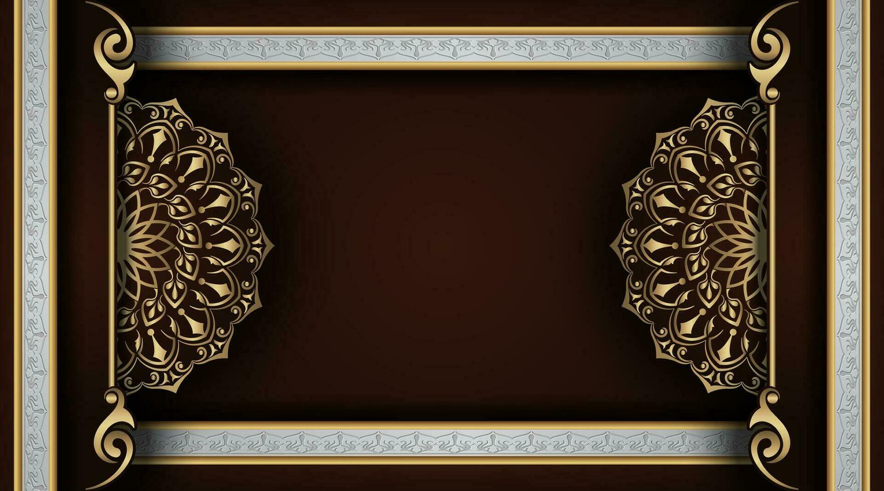 Luxury mandala background, round decoration vector