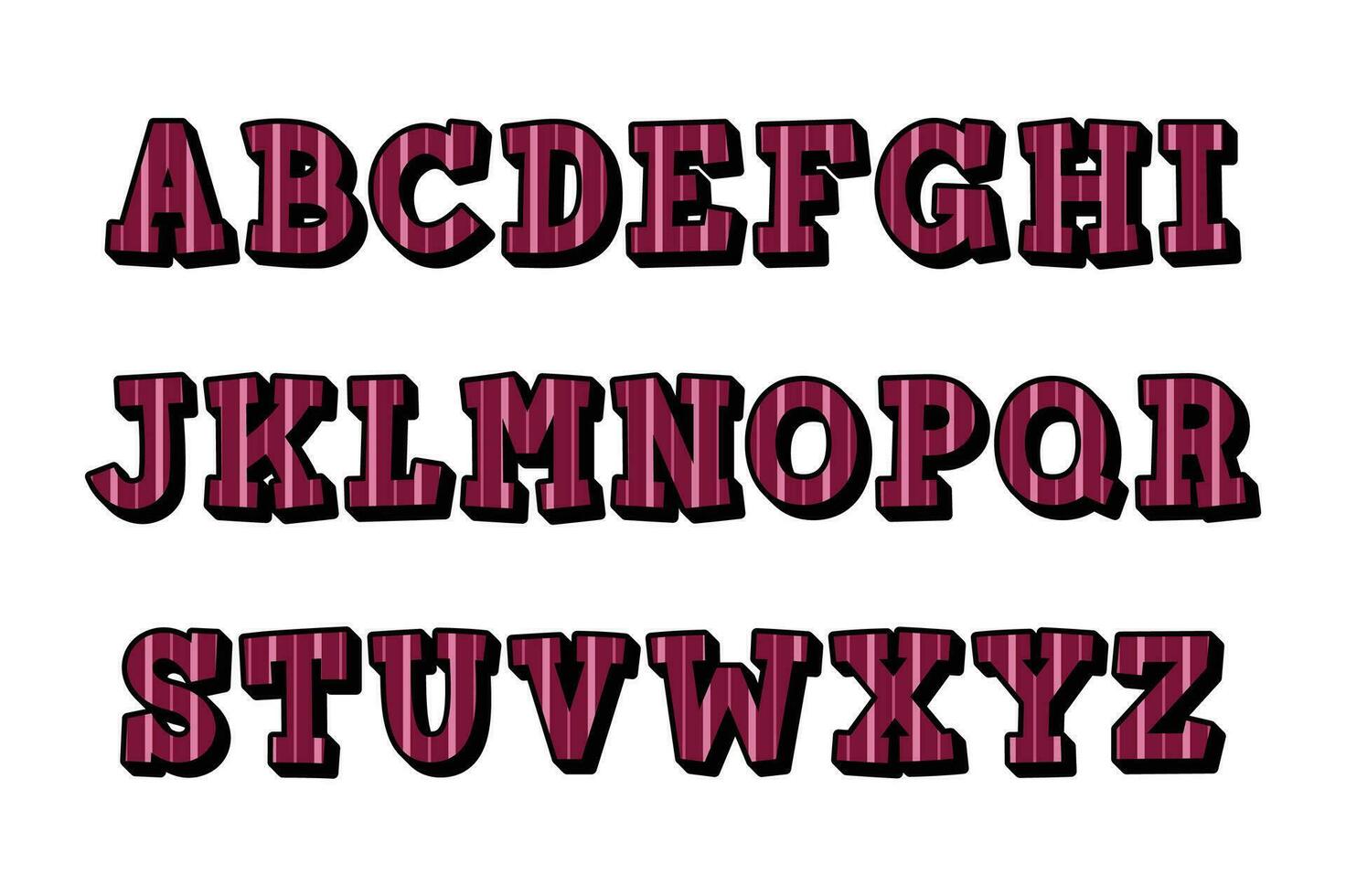 Versatile Collection of Pink Line Alphabet Letters for Various Uses vector