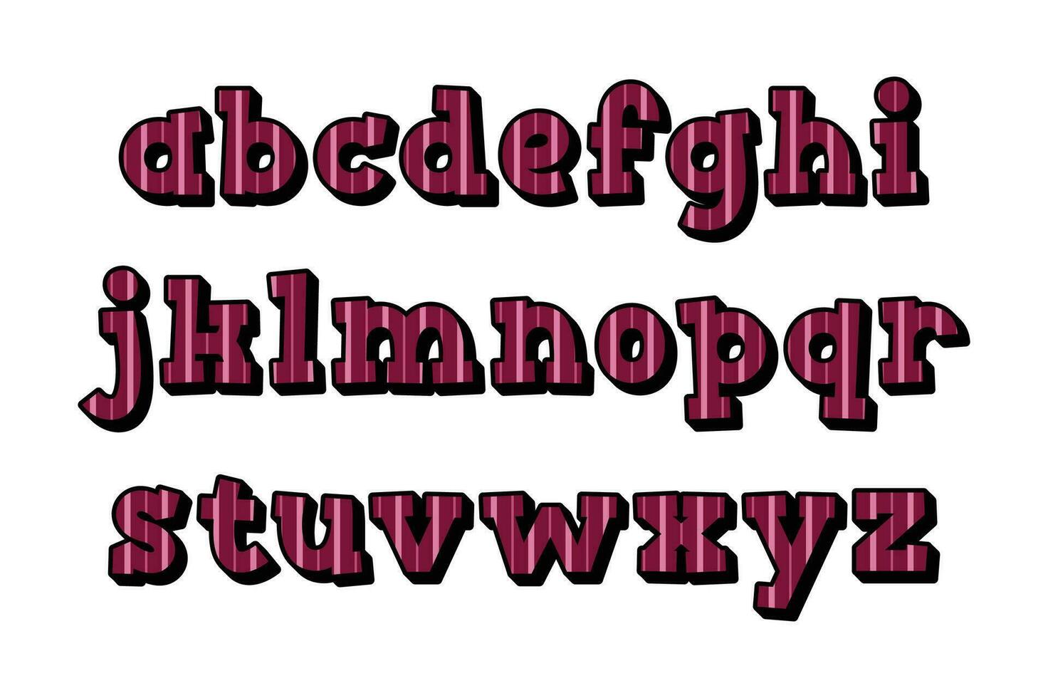 Versatile Collection of Pink Line Alphabet Letters for Various Uses vector