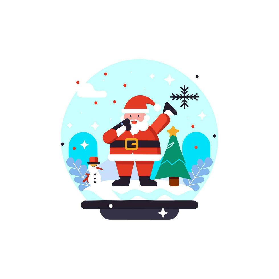 merry christmas from santa clause vector