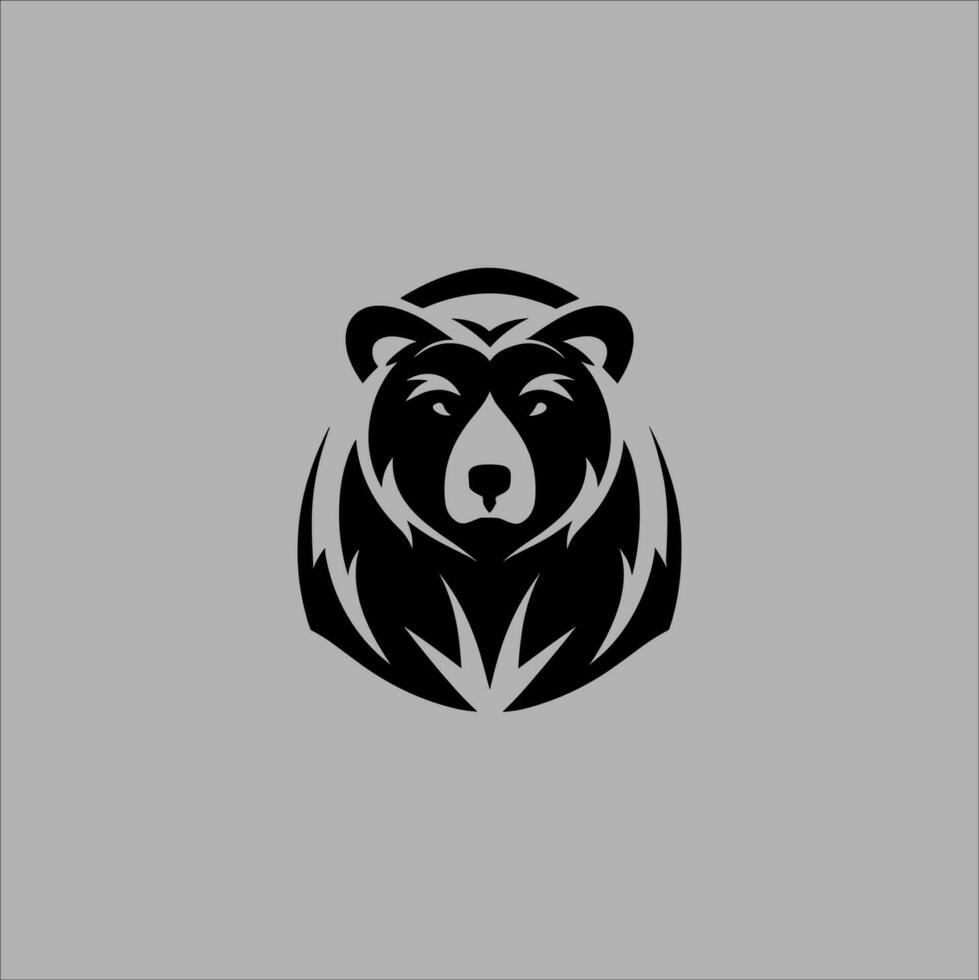 MINIMALIST BEAR LOGO vector