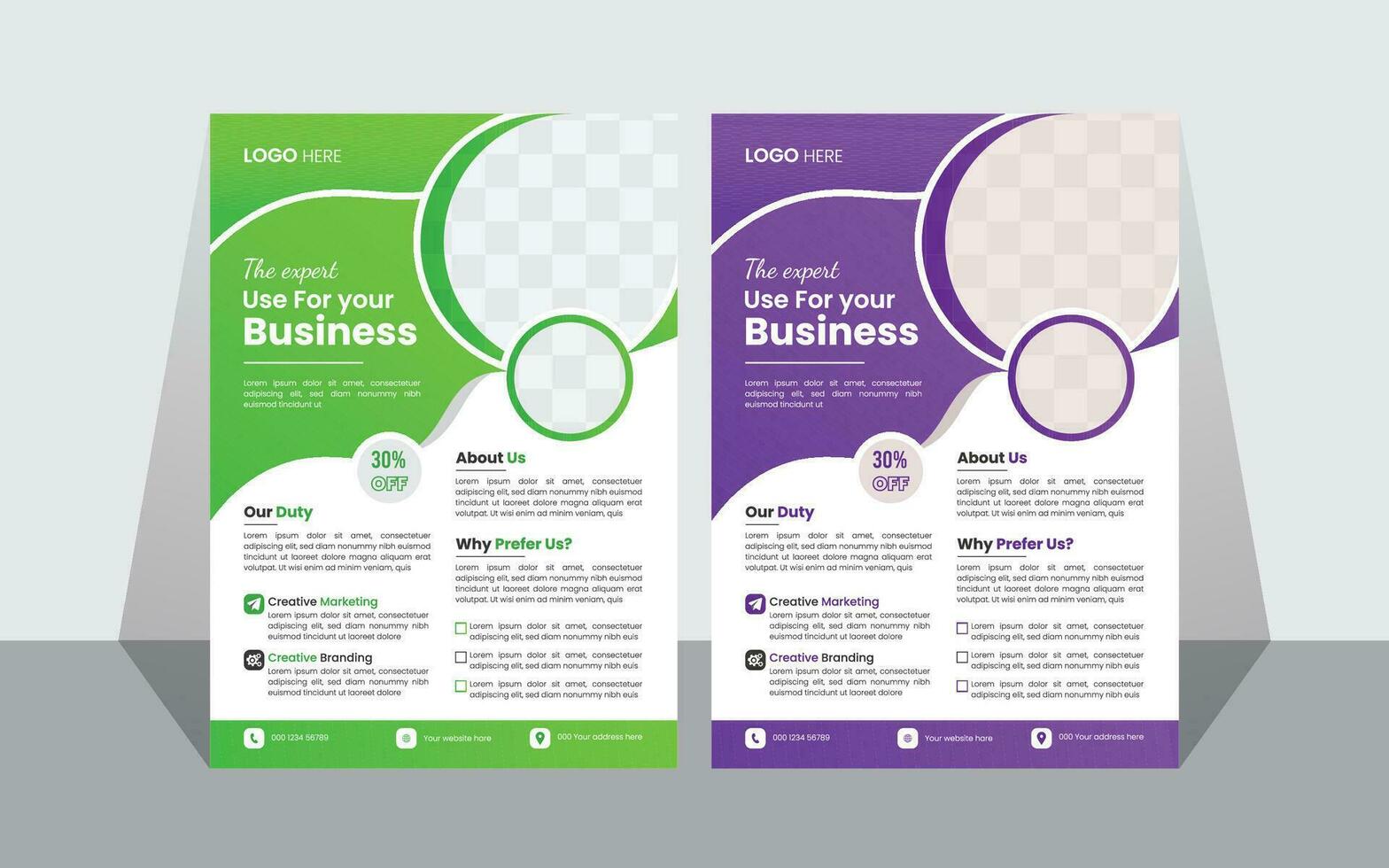 Modern Business flyer design template vector