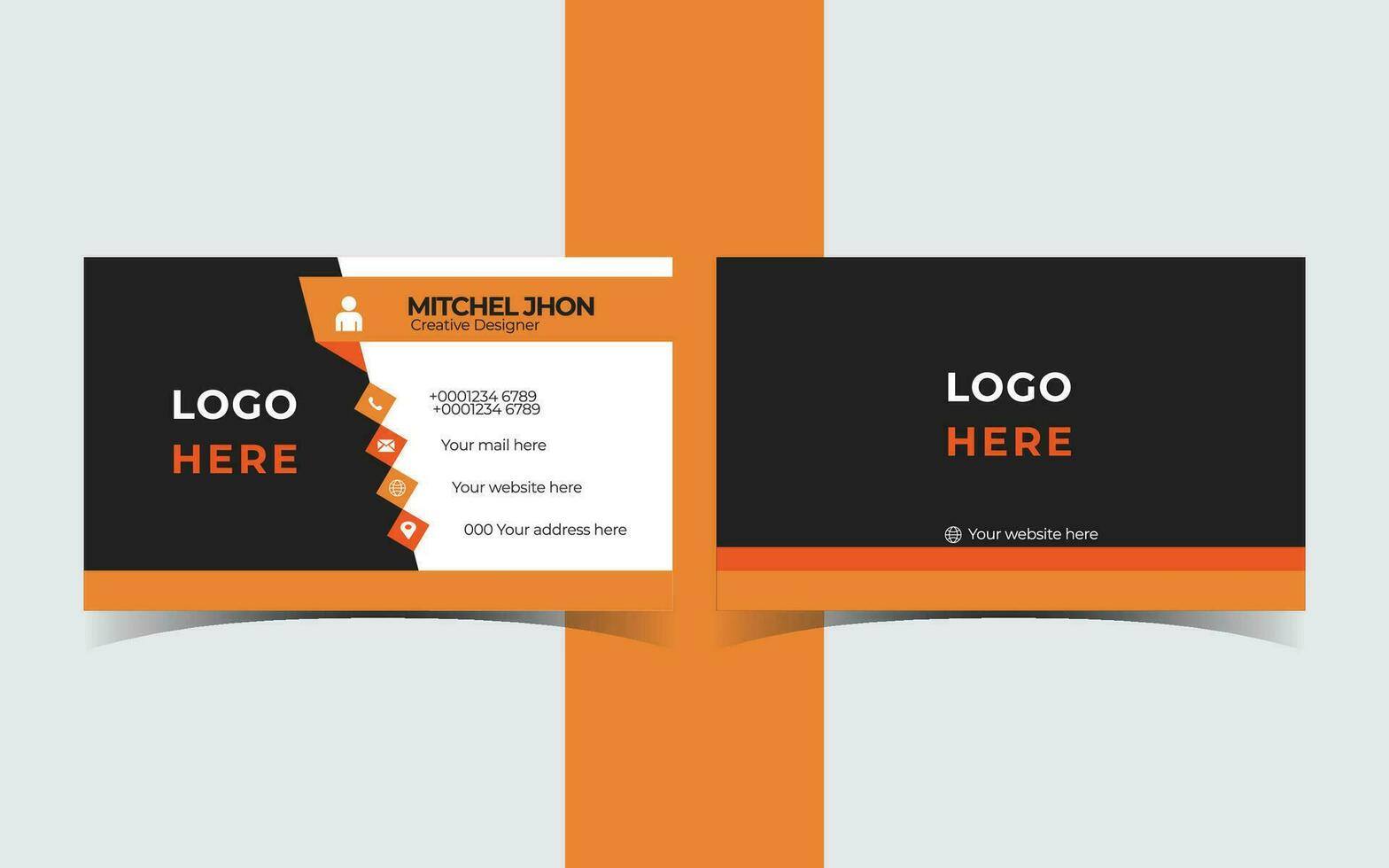 Professional business card design template vector