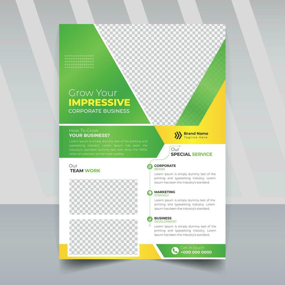 Corporate business flyer, abstract business flyer, modern  leaflet template, company flyer and editable Brochure design, cover, annual report, poster, flyer for photo background in A4 size vector