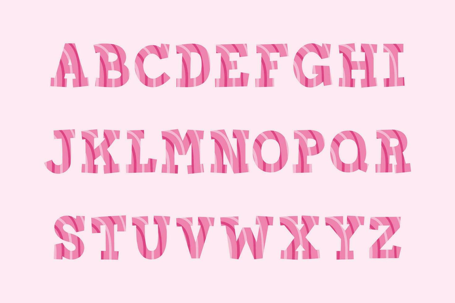 Versatile Collection of Pink Harmony Alphabet Letters for Various Uses vector